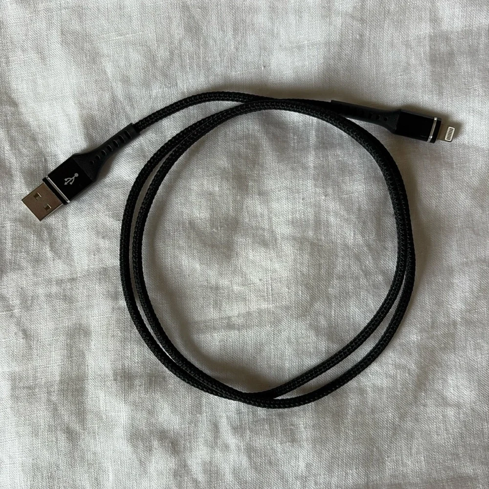 Black Braided Lightning Cable for iPhone